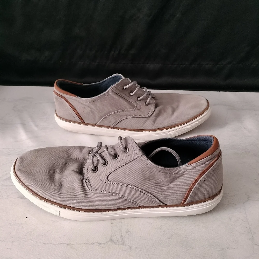 Men's Sz 10.5M Shaker Gray Casual Shoes Sneakers Curt And Larson Preppy